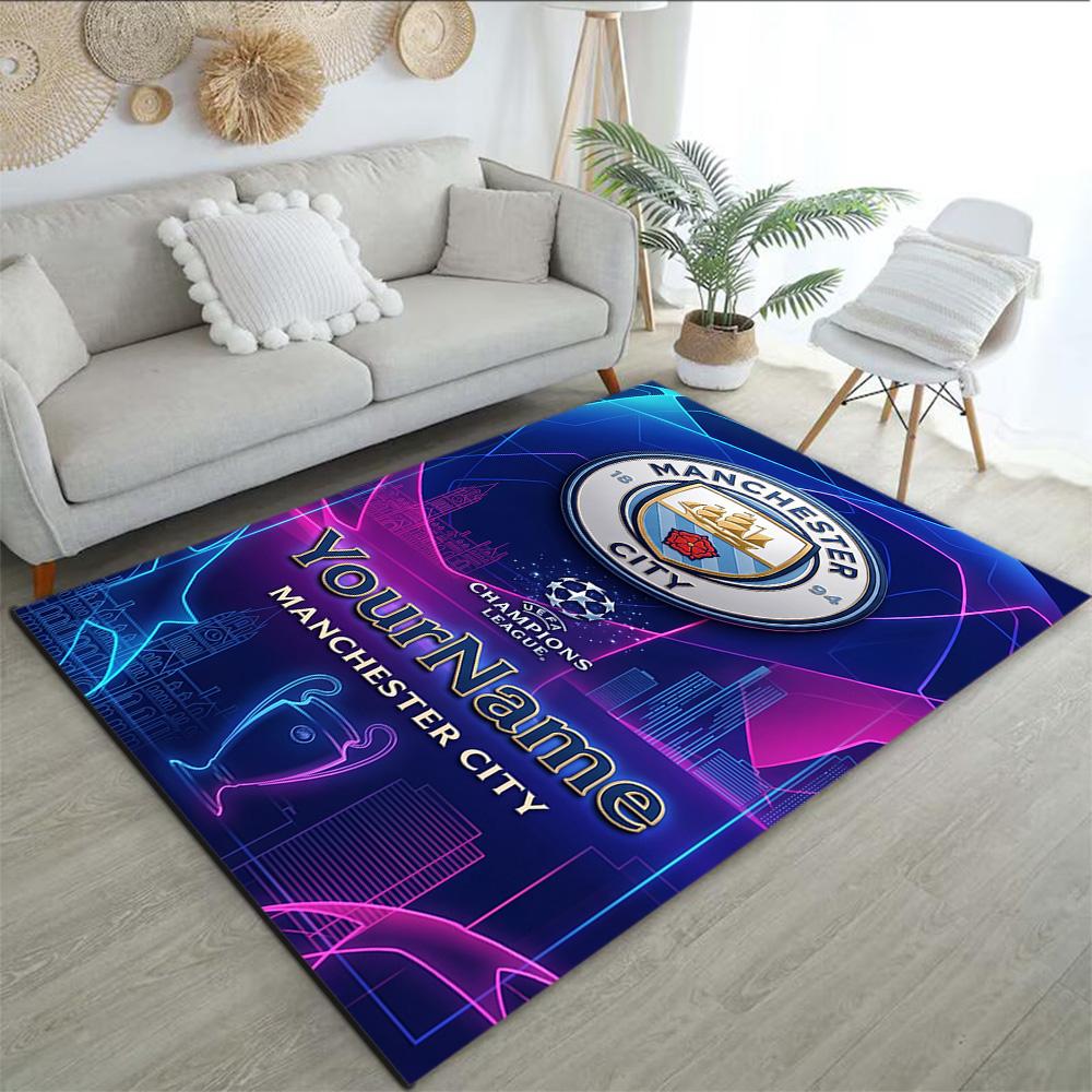 Manchester-stad (19) Personaliseer uw naamkleed, bureaustoelkussen, cadeau voor thuis, slaapkamer, woonkamer.