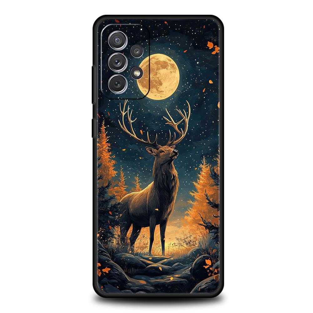 Deer Lichee Pattern Phone Case for Samsung Galaxy A55 A35 A15 A14 A13 A25 A54 A51 A71 A72 A73 A32 A52 A41 5G Soft TPU Shell Bags