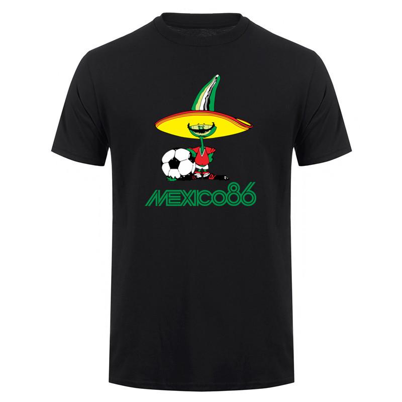 Mexico 86 Pique Print TShirt Funny Unisex Graphic Fashion Summer Cotton Short Sleeve T Shirts Tops LH422