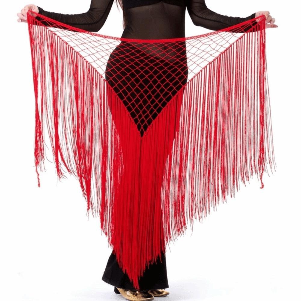 Hollow Dancing Waist Belt Long Tassel Belly Dance Waistband Sequin Waist Chain Dancer Accessories