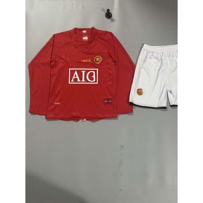 Czerwone Diabły retro stara koszulka zestaw ubrań dla dzieci z długim rękawem 0708 odzież dziecięca z długim rękawem fani wersja tajska dziecięce