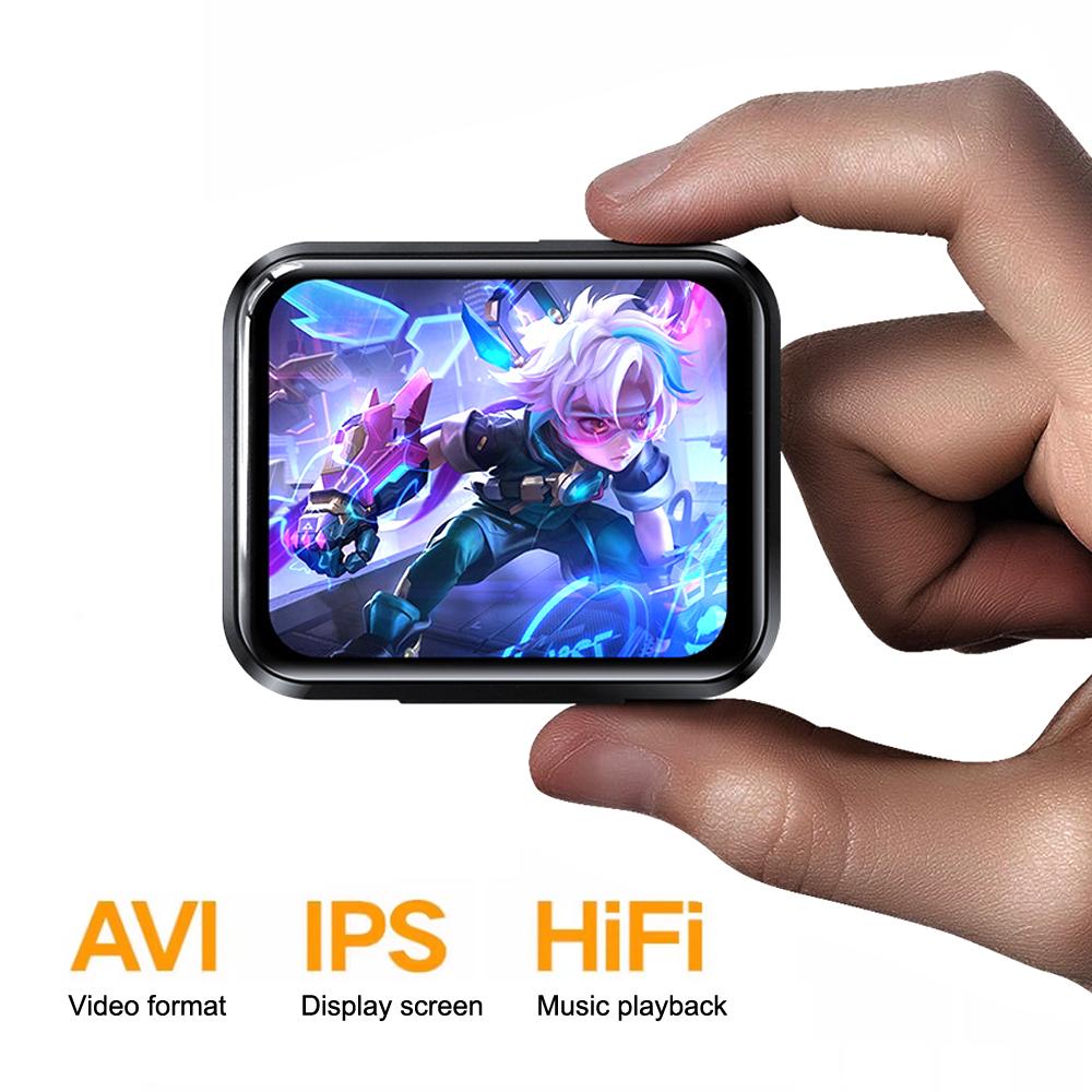 Bluetooth 5.4 MP3 player MP4 player 2 inch IPS full touch HD colour screen Support photo, radio, alarm video, e-book, etc.