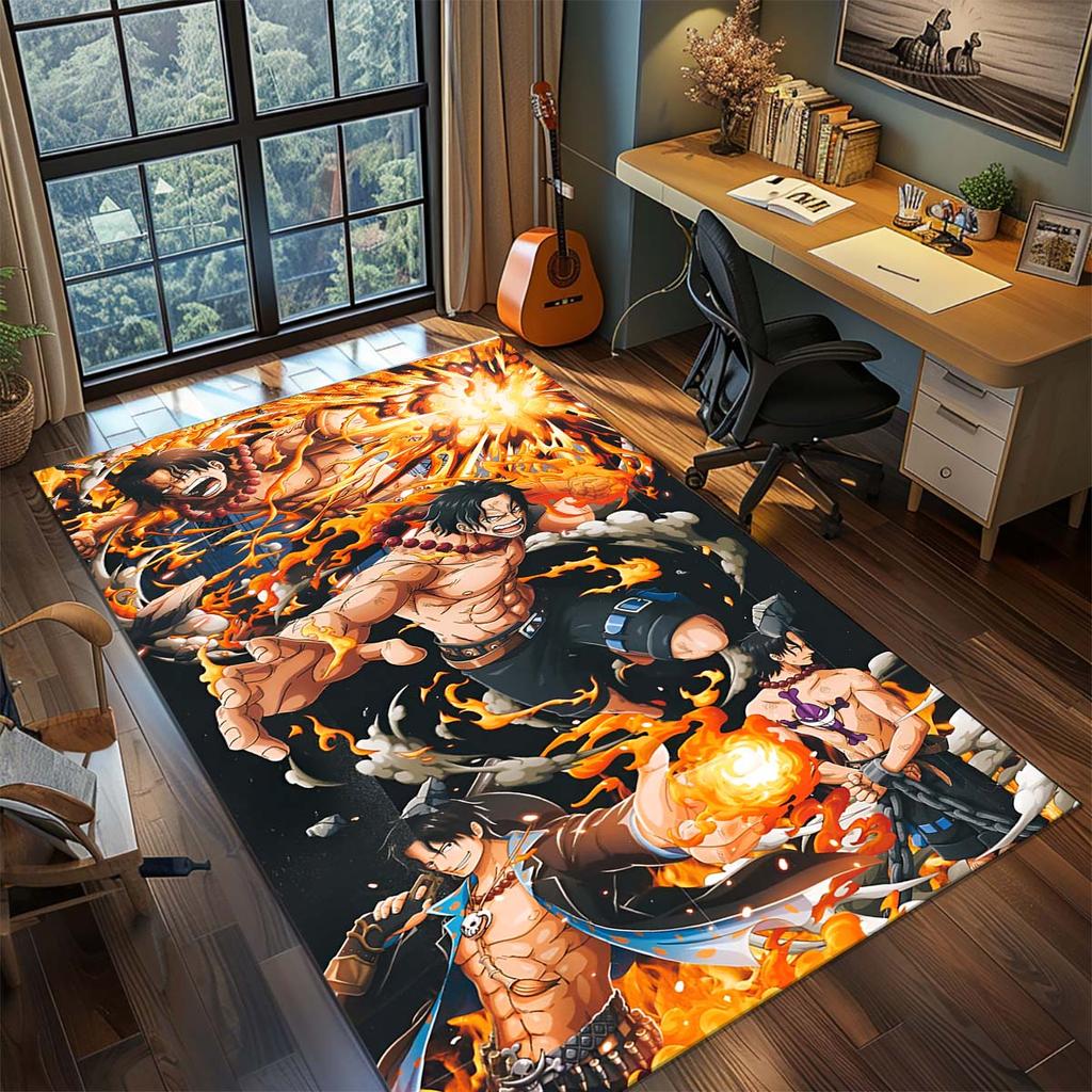 One Piece Anime Rug Carpet Large Area Rug Non Slip Washable Floor Mat Gamer Room Bedroom Home Decor -QJY