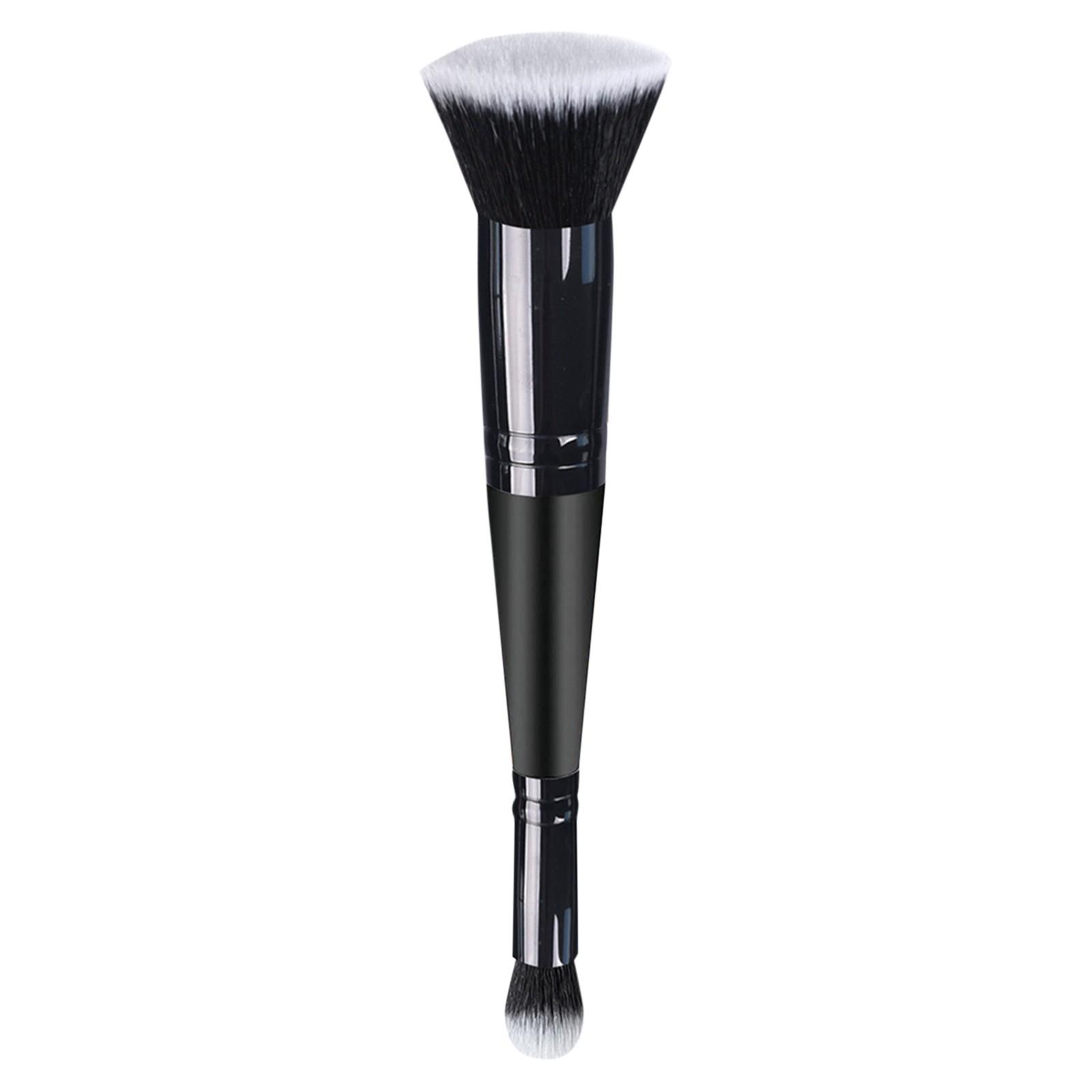 Light Foundation Make-up Concealer Two In One Makeup Brush Light Powder Free Foundation Make Up Brush Flat Facial Mask Brush чёрный