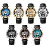 Relógio mecânico masculino totalmente automático Tourbillon Hollow Timing Dial masculino à prova d'água Noctilucente Simples Relógio mecânico empresarial Relógio pessoal