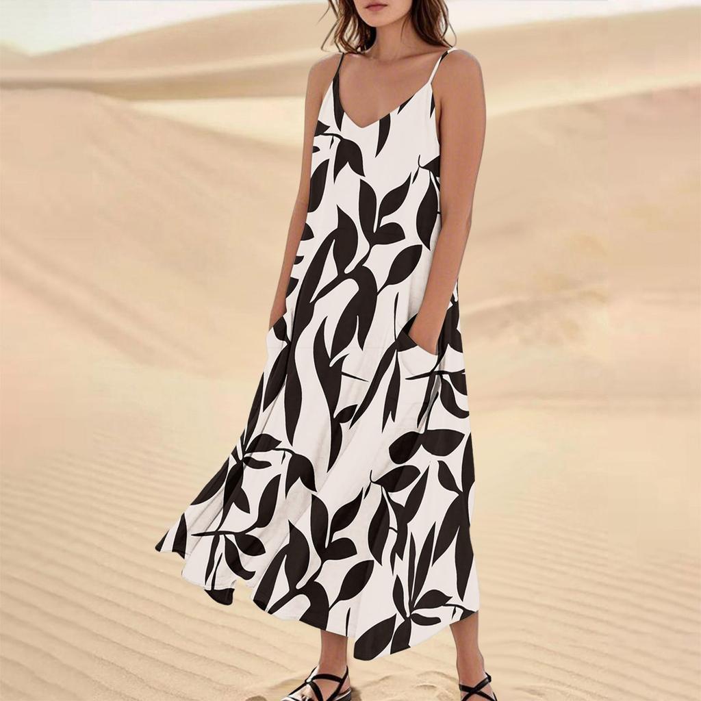 Women's Summer Dress Casual Loose Long Beach Vacation Dresses