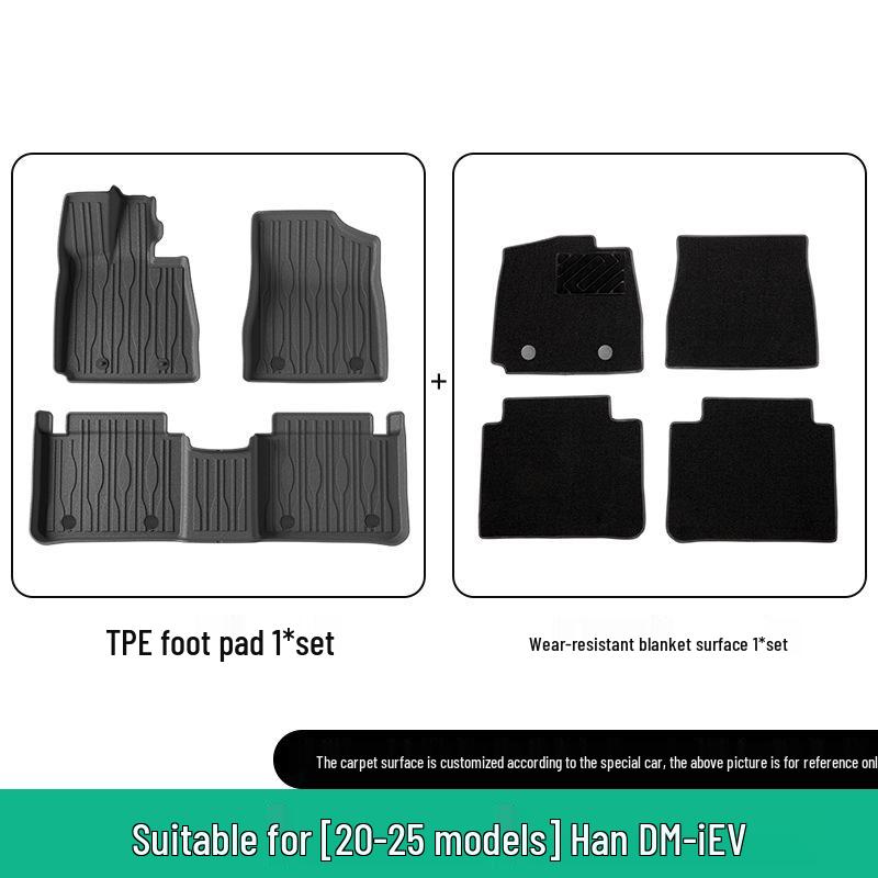 Eco-Friendly TPE Floor, Trunk, and Backrest Mats for BYD Series Cars