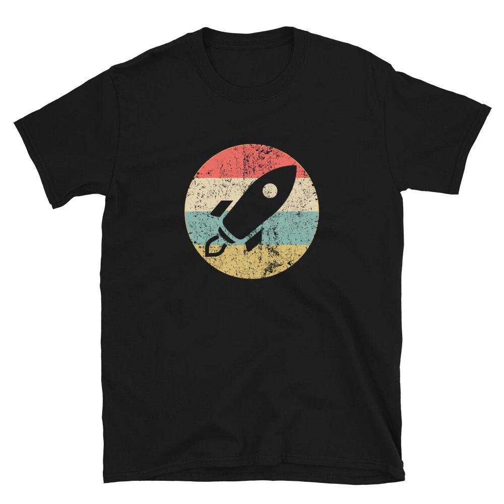 Stocks to the Moon Space Ship T- Shirt trader outline vintage Tee XL