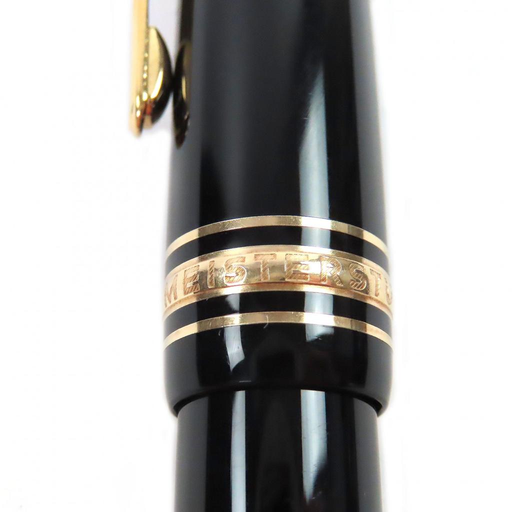 Excellent MONTBLANC fountain pen Meisterstück Cap type black 14K mens Used