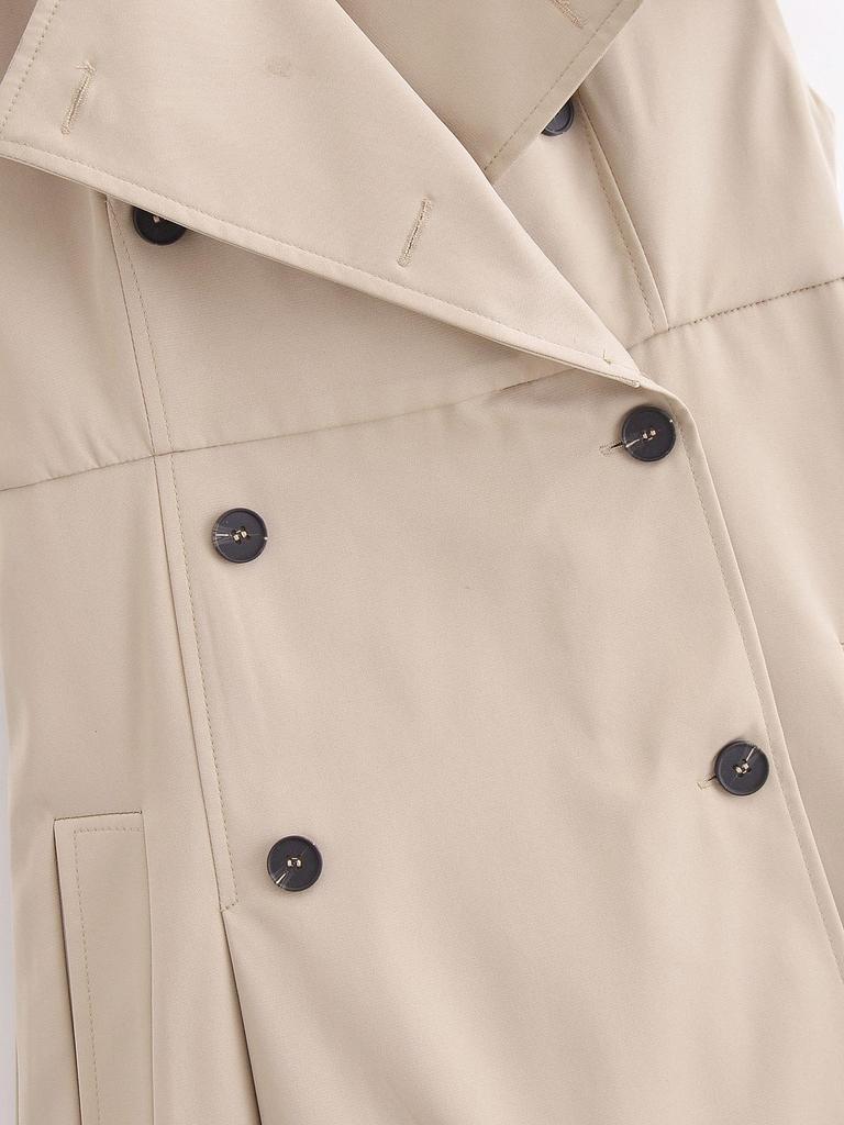 2025 Women's Spring European & American Slim Windbreaker Dress with Square Scarf