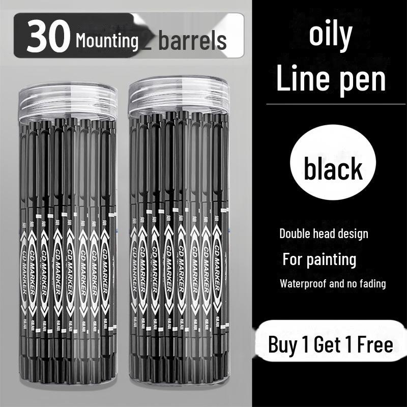 Waterproof Double-Headed Hook Pen for Students - Durable, Non-Fading, Art Marker for Primary and Kindergarten.