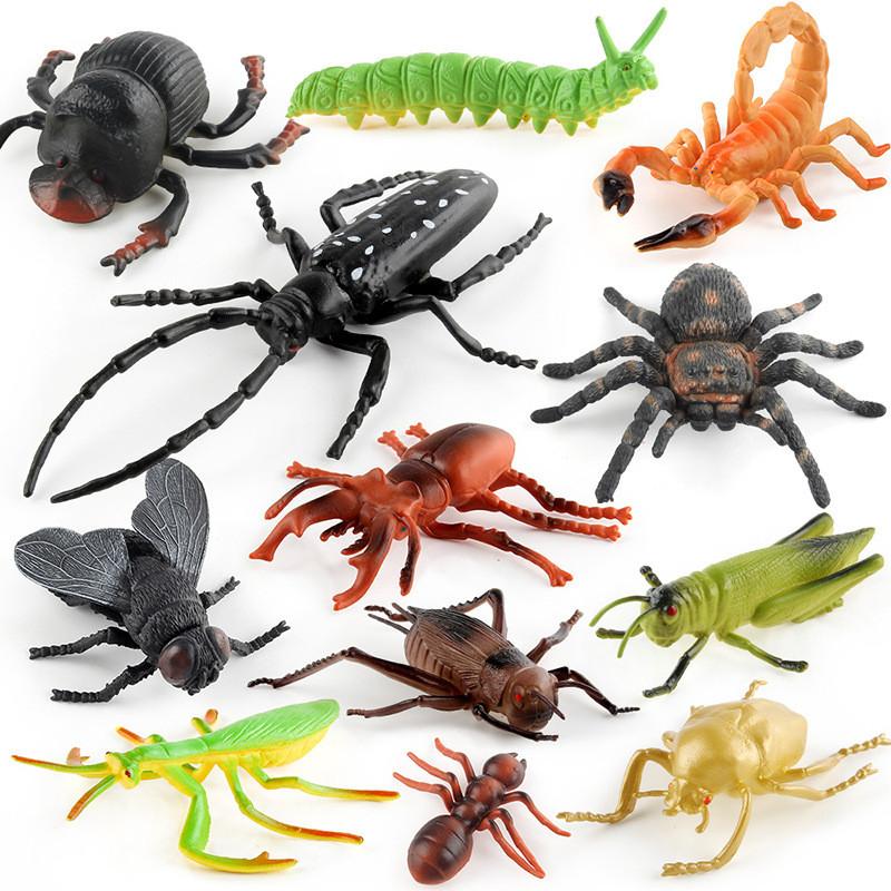 Realistic Pvc Insect Model Set Featuring Beetles Butterflies Ladybugs Caterpillars And More