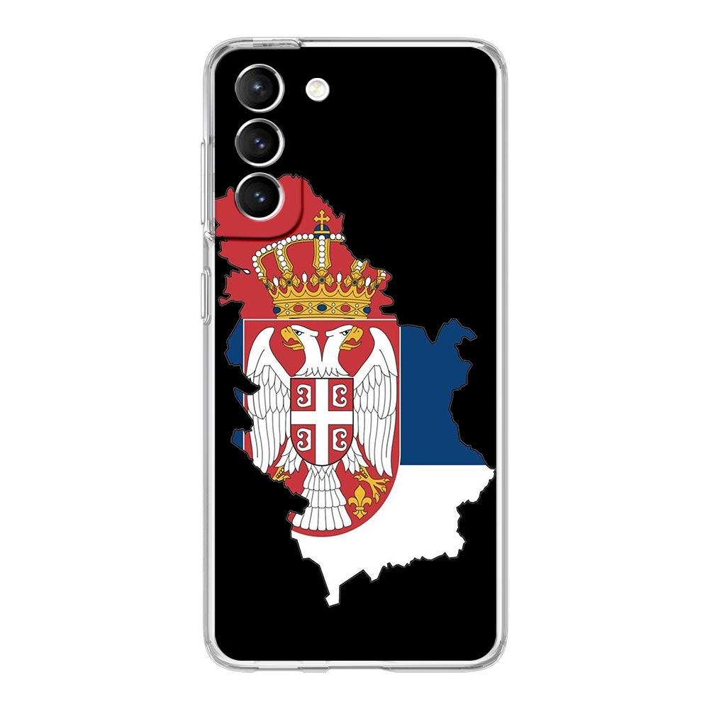 Serbien Flagge Transparente Handyhülle Für Samsung Galaxy S23 S22 5G S20 Ultra S21 FE 5G S10E S9 S8 S10 Plus Weiche Stoßfeste Rückseite