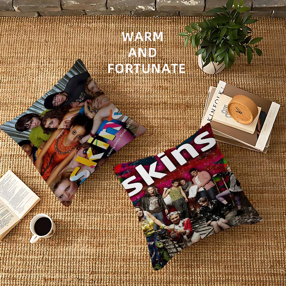 TV Series Skins Cushion Cover Polyester Sofa Cushions Decorative Throw Pillows Home Decoration Pillowcover
