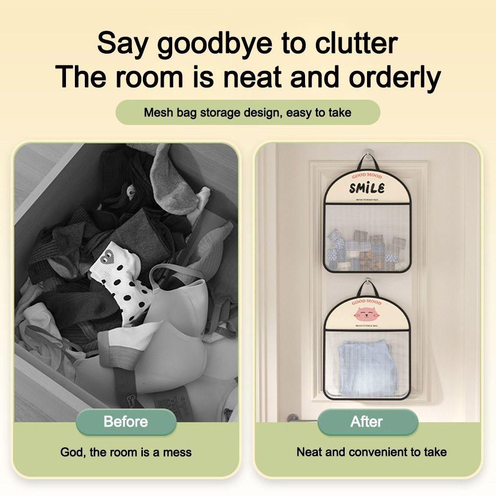 Garbage Bag Storage Artifact Storage Mesh Bag Underwear Storage Bag  for Wardrobe Organizer