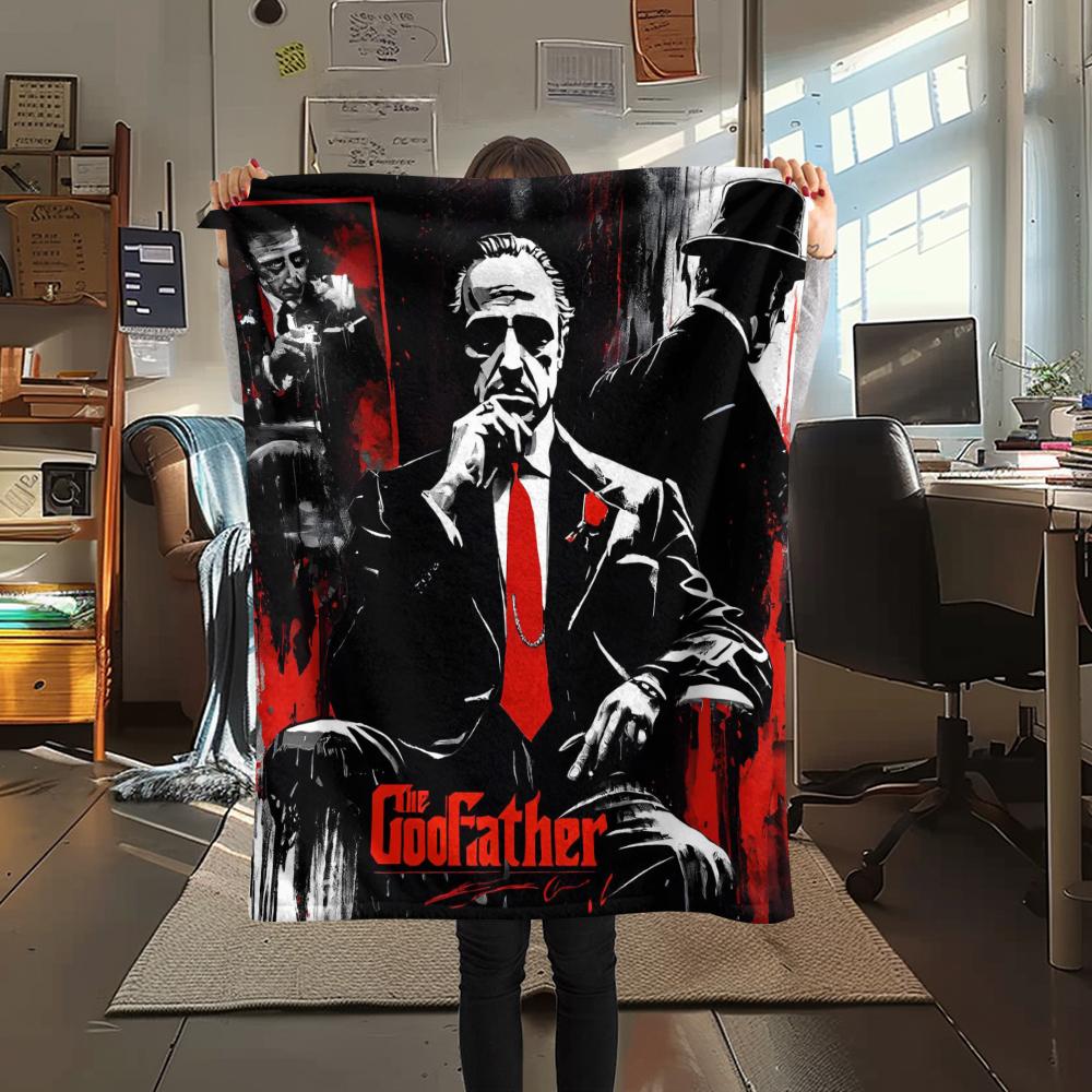 1 st The Godfather-tryck Flanellduk, Högkvalitativ Bekväm för Alla Årstider, Heminredning, Värme och Komfort, Perfekt för Gåvor