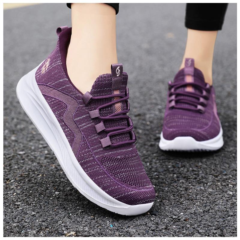 Women's Spring Casual Shoes, Comfortable Versatile Mom Shoes, Breathable Sports Flat Shoes for Ladies