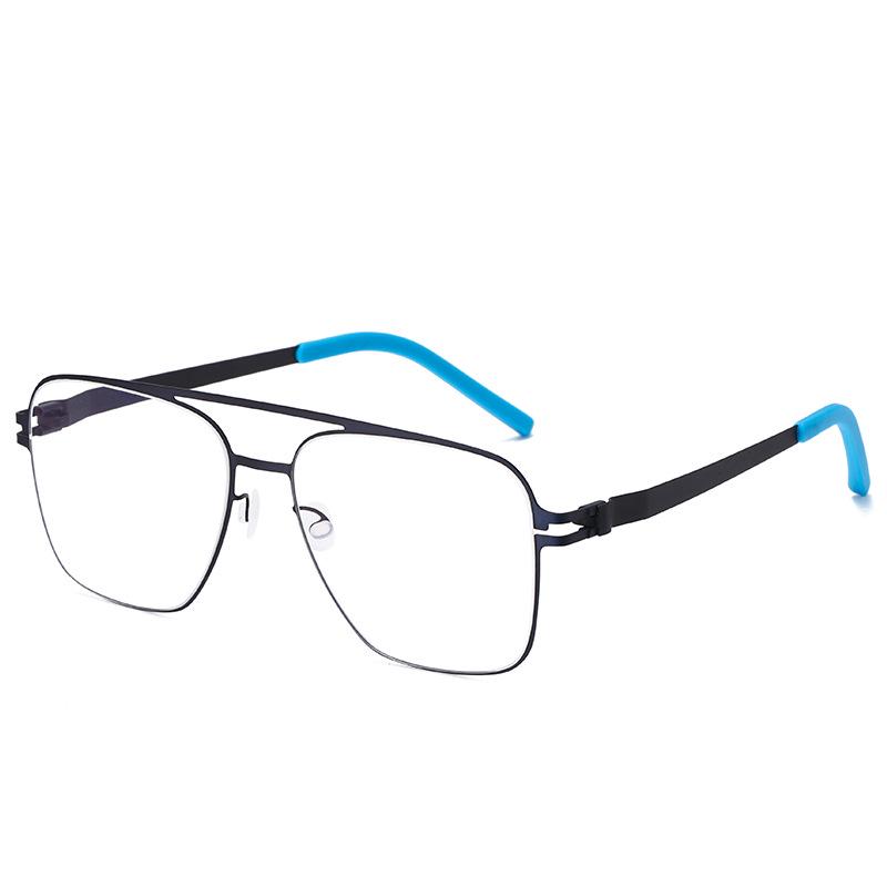 BERNIE German Thin Steel Screwless Glasses Frame - Men s Ultra-Light Large Face Style