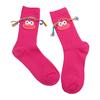 Funny Face Socks Cartoon Crew Socks with Colorful Braids Sausage Lips Cute Silly Socks for Women Girls Birthday Festive Gifts