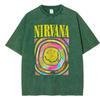NIRVANA - Smiley Face T Shirt M-5XL HEAVY METAL BAND Distressed Vintage Tee Tees Unisex T-Shirt