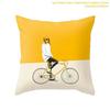 Sandstone Simple Yellow Pillow Geometric Pillow Case Plush Car Living Room Sofa Pillow Nordic