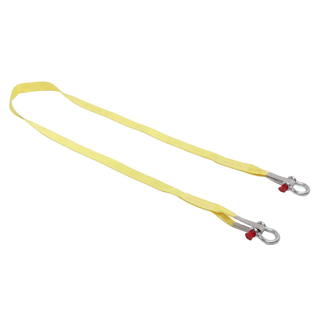 Abschleppgurte 13227 lbs Bruchlast 4 m Bergegurt mit D-Ring Schäkeln für PKW SUVs Gelb