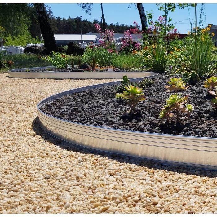 Bordure de Jardin - ICH-ZAPFE.DE - Aluminium Ultra Solide - 10cm x 2m - 10 Pièces - Gris