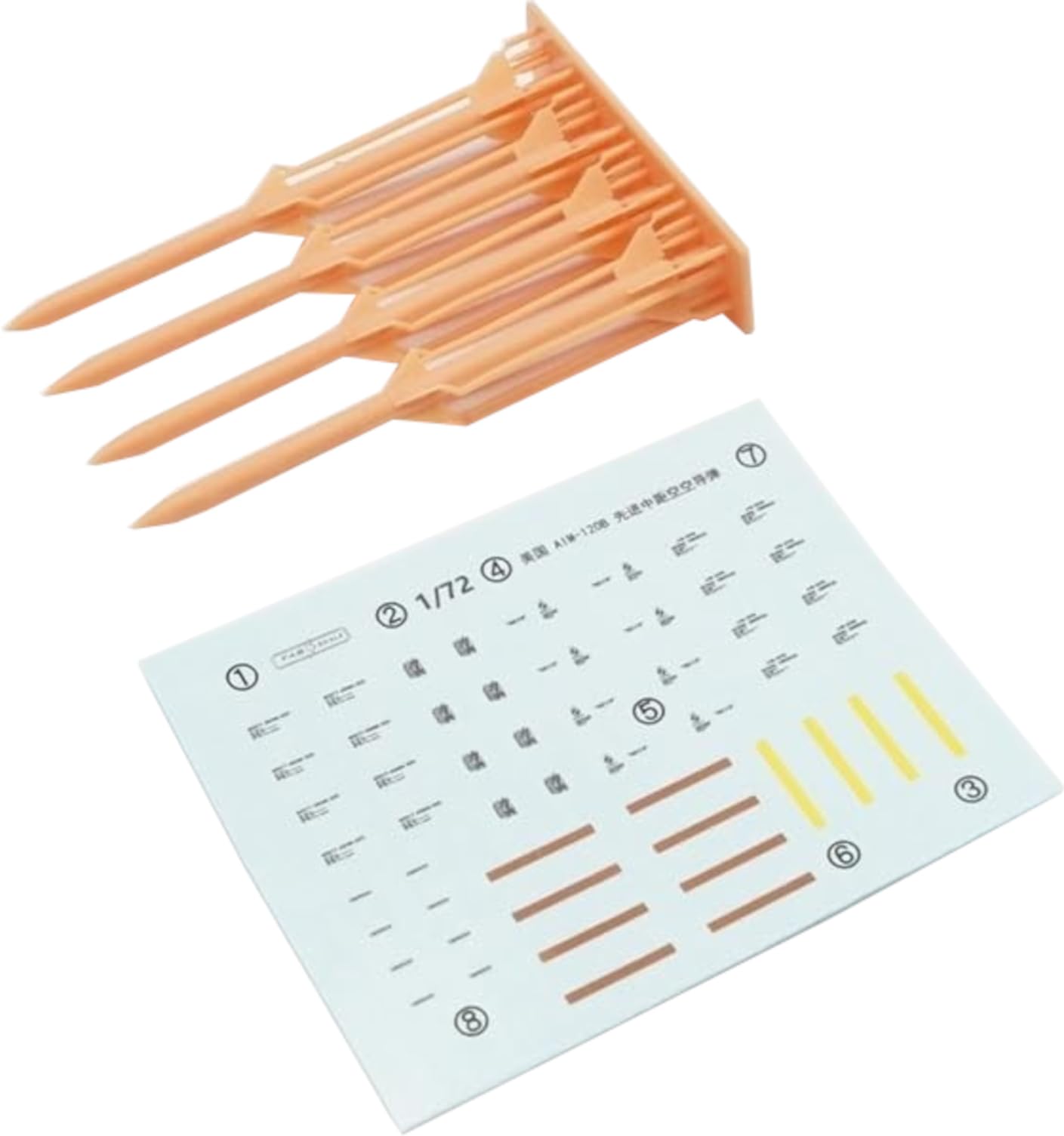 Fabscale US AMRAAM Пластиковая модель Комплект деталей FAB72090 1/72 AIM-120B (4 ракеты) - (Самолет)