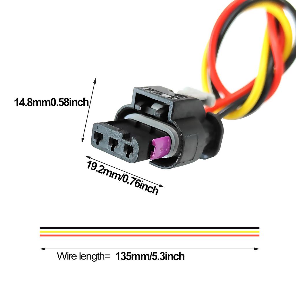 2x For SEAT Altea XL Leon 3 Ibiza 6P Mii Toledo Arona Tarraco Alhambra 3pin Parking Sensor Wiring Plug Wire Connector 4H0973703