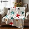 Color Starfish Ultra Soft Sherpa Fleece Blanket Fluffy Warm Halloween Cozy Throw for Sofa Couch Bedroom Gift All Season