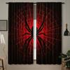 Spinnenweb Gordijnen 2 Panelen Stokdoorvoer Verduisterend Polyester Pongee Semi-Transparant Embossed Machinewasbaar voor Slaapkamer Decor