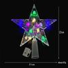 Festive Luminous Star Tree Topper - Transparent Lighted Five-Pointed Star for Christmas Decoration