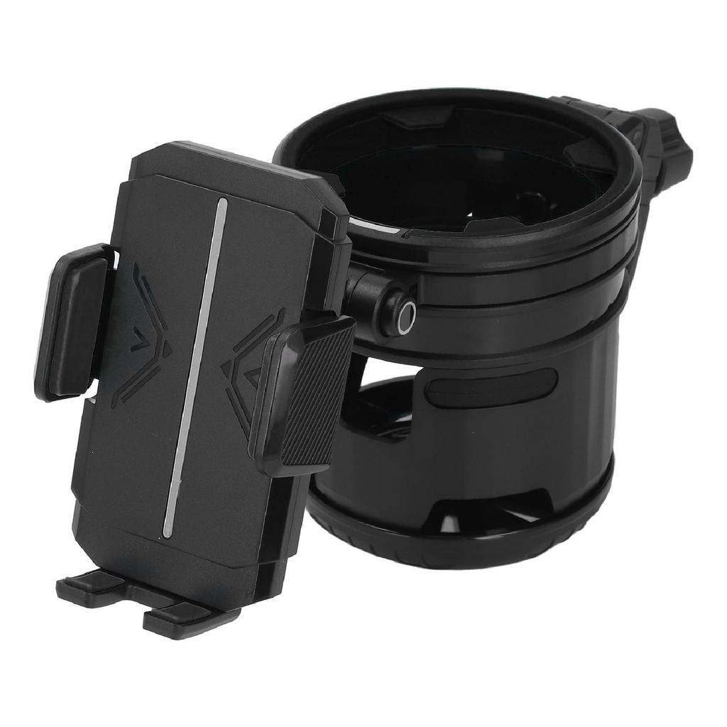 Kinderwagen-Getränkehalter mit Handyhalter 360 Grad Drehung Doppel-Becher- und Flaschenhalter Getränkehalter für Roller Fahrrad