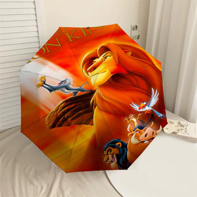 1pc Lion King Folding umbrella automatic open/close, 8-Rib Durable Frame, Compact Folding Design, Ideal Birthday1107L