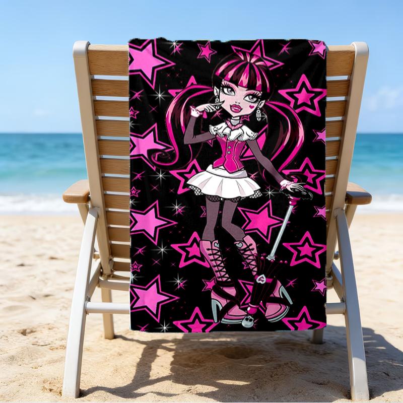 Proof Beach Towel with a Monster High1 Pattern - Soft,absorbent,quick-drying,machine Washable - Perfect for Swimming,camping,bathing