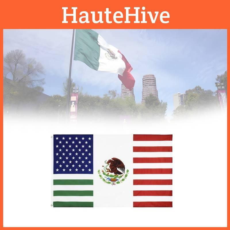 Celebrate Unity With 90*150cm Us Mx Friendship Flag Made Of Durable Polyester Fabric