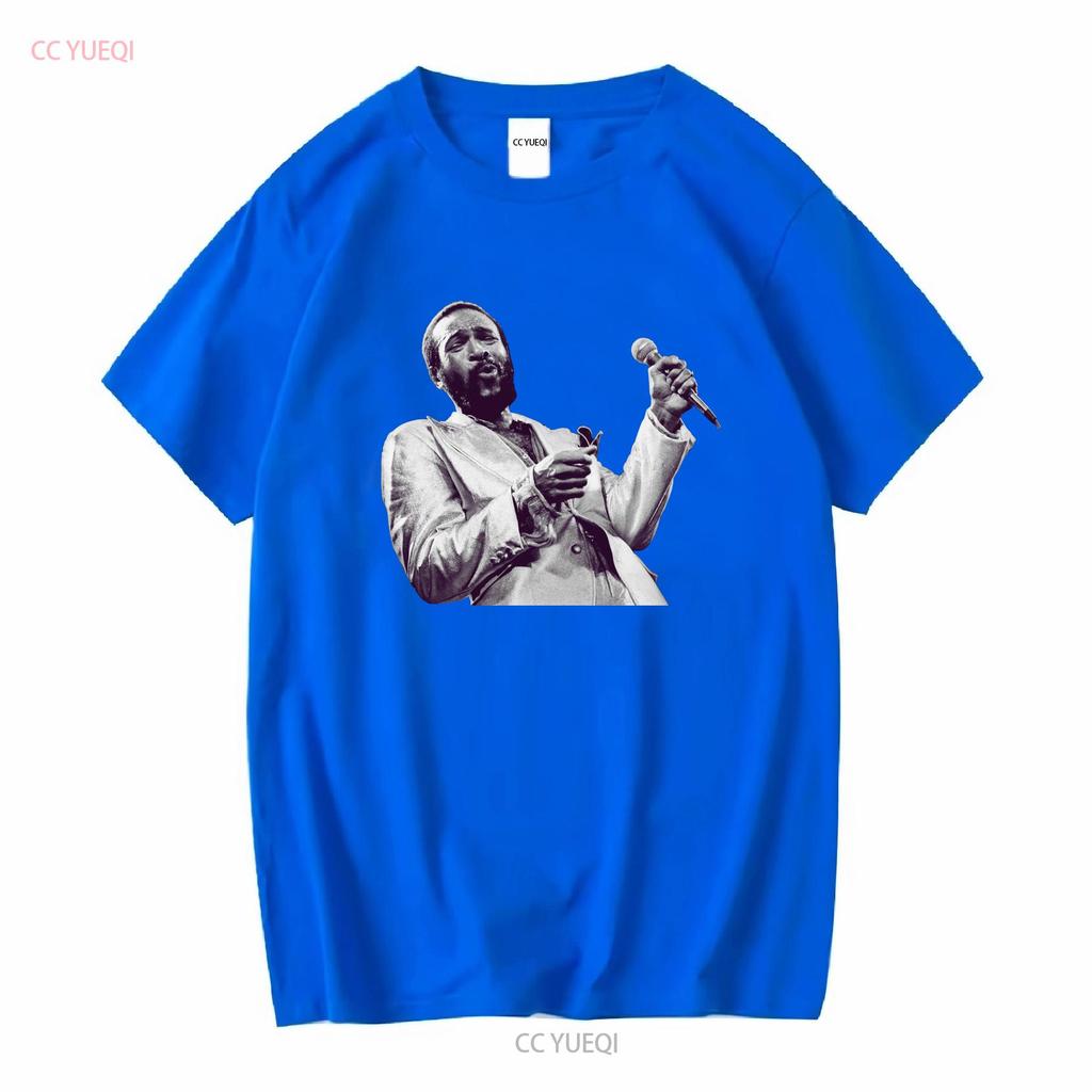 Marvin Gaye Photo T Shirt Concert Whats Going On vintage Washed Unisex Versatile Comfortable designer clothes fashion