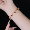 Delicate Sugar Cube Bracelet Women's Light Luxury French Niche Design Sense Commuter Zircon Bracelet