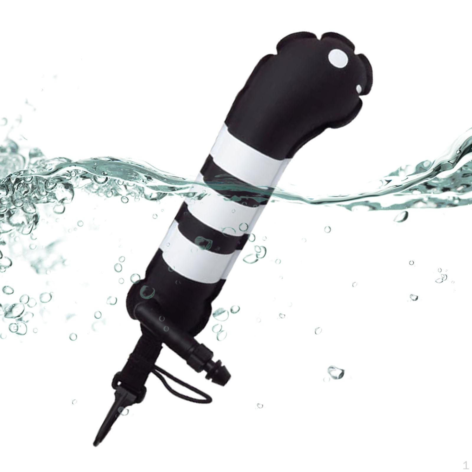

Dive Surface Marker Buoy Tube Compact Snorkeling Easy Inflation Practical Water Sports Sturdy Diving Black