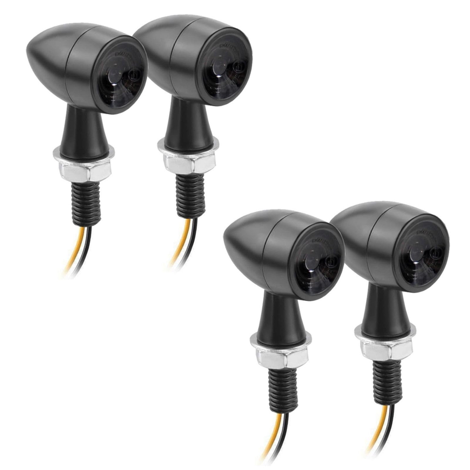 Светодиодные поворотники для мотоцикла Mamota, кастомные детали, маленькая дымчатая лампа Monkey, водонепроницаемая круглая. 4 pieces