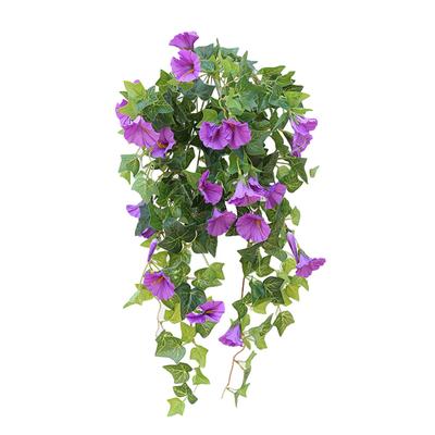 Hanging Basket Artificial Silk Morning Glory Flower Vine Home Decor Hot
