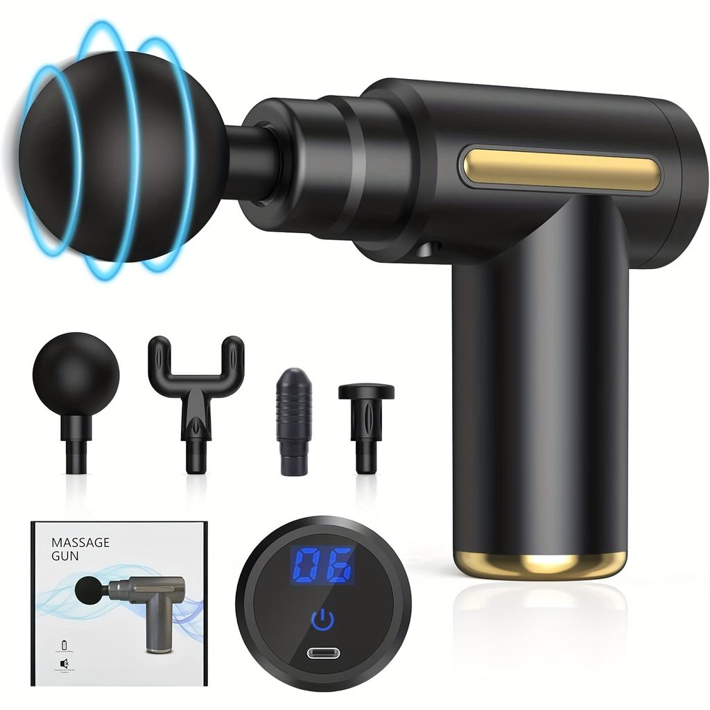 Mini fascia gun, massage gun, portable meridian massager, electric health care device to relieve muscle tension and reduce work fatigue.