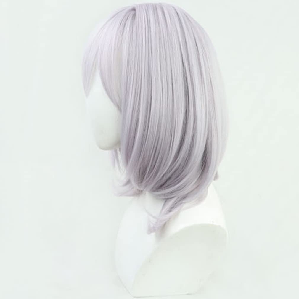 LAOBAO Noelle Silver Holy Knights Cosplay Gray Bob with Braids and Long Disguise Wig for School and Events Wig, Pigtails, Heat-Resistant, Parties,