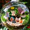 Roowest 19 Pcs Garden Accessories Garden Fairies Kit Miniatures Garden Animals Cute Tiny Mushroom Mini Pond Bridge Figurine Miniature Figurines Micro