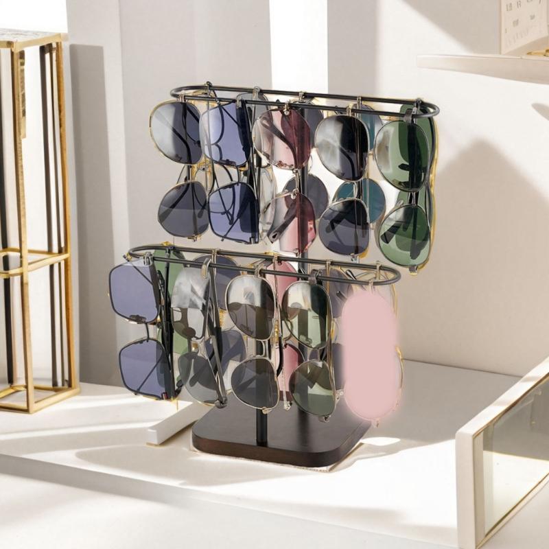 Metall-Sonnenbrillenhalter Mehrstufige Organizer zur Aufbewahrung mehrerer Paare Stabiler Brillenständer für Zuhause, Büro, Auslage