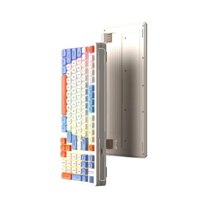 ABS Cord Computer Keyboards RGBs Lighting 97Key Compact Layout Volumes Control Knob For Gamers And Professionals