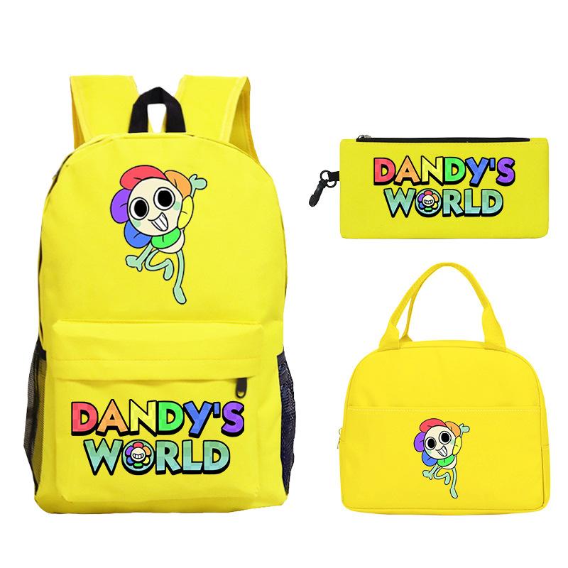 Dandy's world cartoon print fashion children's schoolbag set cross-border leisure student backpack three-piece set