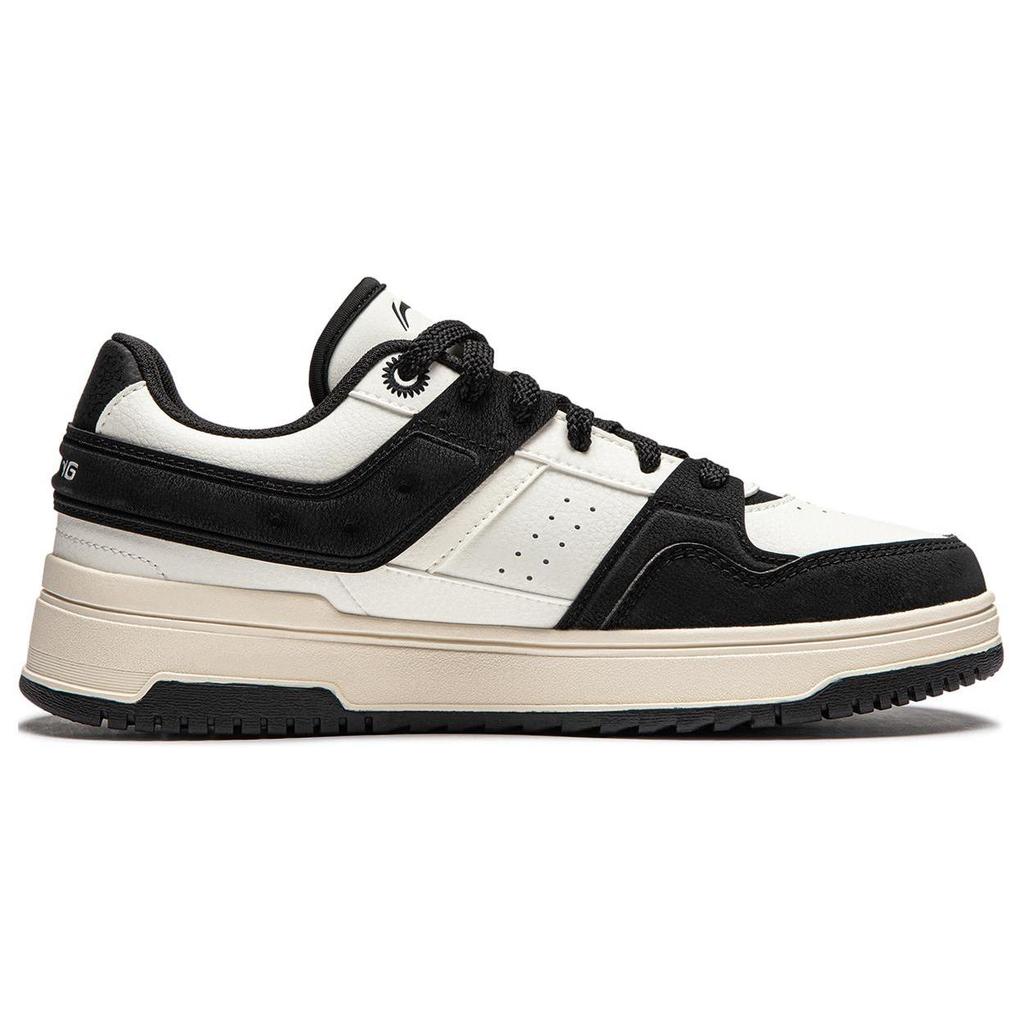 Li Ning Tianji 2.0 Slip Resistant Abrasion Resistant Low Top Skateboard Shoes Men's White Black AGCU193-7