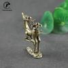 Antique Copper Sika Deer Statue Vintage Home Desktop Decorations Toy Ornaments Crafts Accessories Metal Brass Animal Figurines