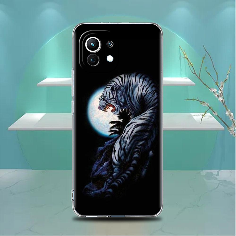 Clear Case For Xiaomi Mi Poco X3 NFC M3 Pro F3 F1 11 Lite 12 Note 10 11T 9T Transparent Phone Cover Lion Tiger Wolf